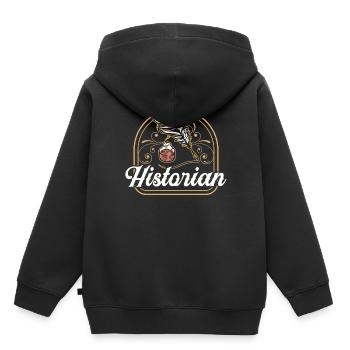 Historien Histoire Professeur d’histoire Histoire - Sweat Premium à capuche enfant bio - noir - Dos - AI Model Kid Male (0cm)