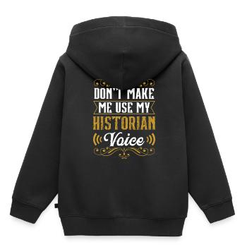 Mon historien Histoire Histoire Profession - Sweat Premium à capuche enfant bio - noir - Dos - AI Model Kid Male (0cm)