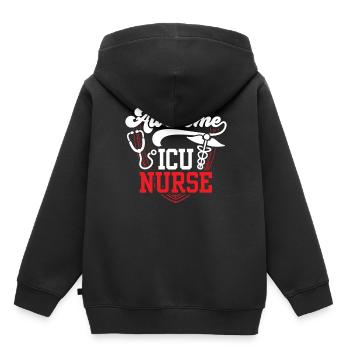Grande infirmière en soins intensifs Soins intensifs - Sweat Premium à capuche enfant bio - noir - Dos - AI Model Kid Male (0cm)
