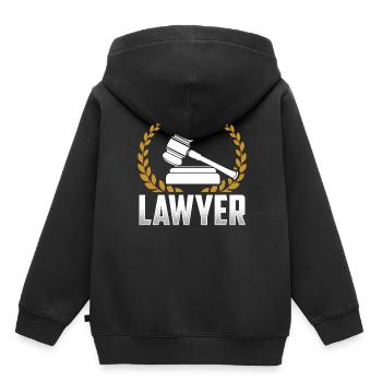 Rechtsanwalt Jura Jurist Abschluss - Kinder Premium Organic Hoodie - Schwarz - Hinten - AI Model Kid Male (0cm)