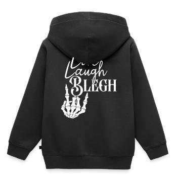 Live Laugh Blegh Heavy Metal Metalcore - Sweat Premium à capuche enfant bio - noir - Dos - AI Model Kid Male (0cm)