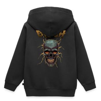 Live Laugh Blegh Skull Heavy Metal Metalcore - Sweat Premium à capuche enfant bio - noir - Dos - AI Model Kid Male (0cm)