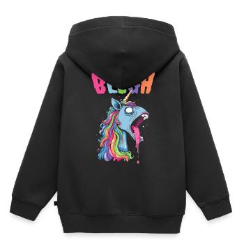 Live Laugh Blegh Blehgssed Heavy Metal Unicorn - Sweat Premium à capuche enfant bio - noir - Dos - AI Model Kid Male (0cm)