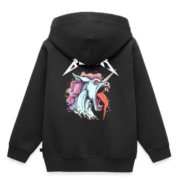 Live Laugh Blegh Blehgssed Heavy Metal Unicorn - Sweat Premium à capuche enfant bio - noir - Dos - AI Model Kid Male (0cm)