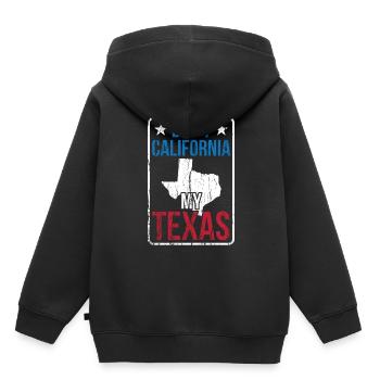 Californie Texas Texan Texan Pride Dictons - Sweat Premium à capuche enfant bio - noir - Dos - AI Model Kid Male (0cm)