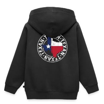 Texaner Sprüche Texas Stolz Texanisch - Kinder Premium Organic Hoodie - Schwarz - Hinten - AI Model Kid Male (0cm)