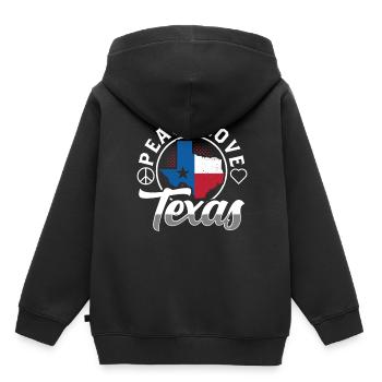Peace Love Texas Pride Texan Texan - Sweat Premium à capuche enfant bio - noir - Dos - AI Model Kid Male (0cm)