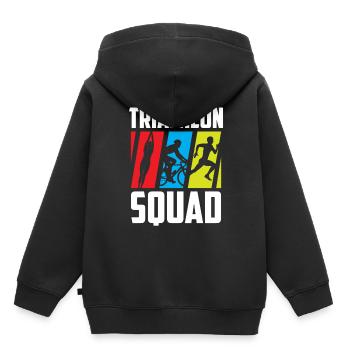 Triathlon Team Triathlete Triathlons Triathlete - Kids Premium Organic Hoodie - black - Back - AI Model Kid Male (0cm)