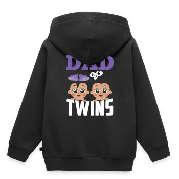 Vater Von Zwillingen Zwilling Humor Zwillinge - Kinder Premium Organic Hoodie - Schwarz - Hinten - AI Model Kid Male (0cm)