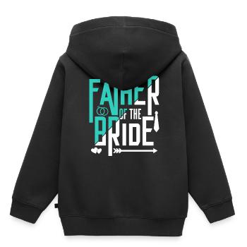 Père de la fête de la mariée Mariage Mariage - Sweat Premium à capuche enfant bio - noir - Dos - AI Model Kid Male (0cm)