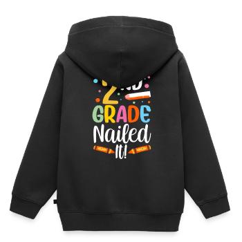 Zweite Klasse Volltreffer Zweitklässler Lehrer - Kinder Premium Organic Hoodie - Schwarz - Hinten - AI Model Kid Male (0cm)