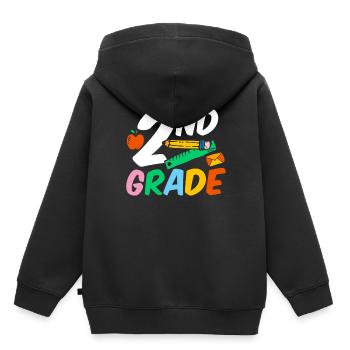 Zweite Klasse Zweitklässler Lehrer Schüler Schule - Kinder Premium Organic Hoodie - Schwarz - Hinten - AI Model Kid Male (0cm)