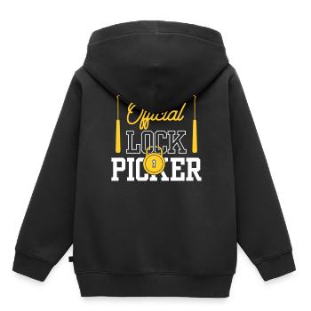 Official Lock Cracker Lock Picker Lock - Kids Premium Organic Hoodie - black - Back - AI Model Kid Male (0cm)