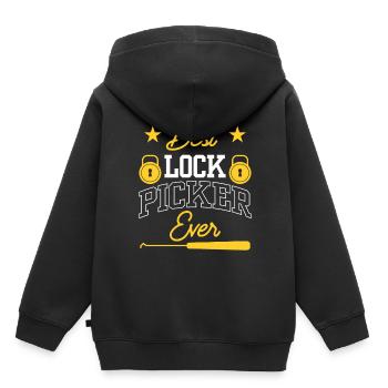 Der Beste Lock Picker Aller Zeiten Lock Picking - Kinder Premium Organic Hoodie - Schwarz - Hinten - AI Model Kid Male (0cm)