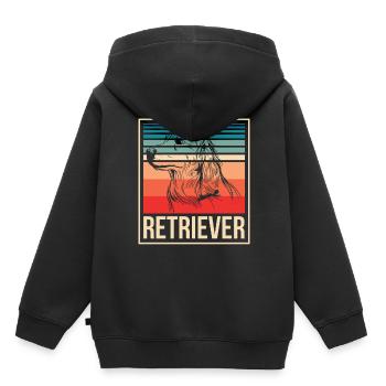 Retriever Retrievers Sayings Pet Dog - Kids Premium Organic Hoodie - black - Back - AI Model Kid Male (0cm)