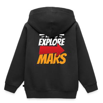 Explorons l’espace de la planète astronaute martienne - Sweat Premium à capuche enfant bio - noir - Dos - AI Model Kid Male (0cm)
