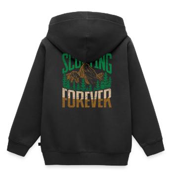 Guide scout scout scout pour toujours - Sweat Premium à capuche enfant bio - noir - Dos - AI Model Kid Male (0cm)