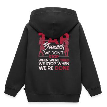 Stepper Stepptänzer Stepptanz Stepptänzerin - Kinder Premium Organic Hoodie - Schwarz - Hinten - AI Model Kid Male (0cm)