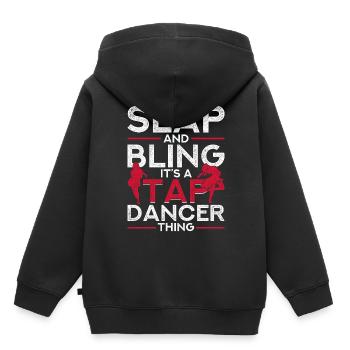 Stepptanz Stepptänzer Stepptänzerin Stepper - Kinder Premium Organic Hoodie - Schwarz - Hinten - AI Model Kid Male (0cm)