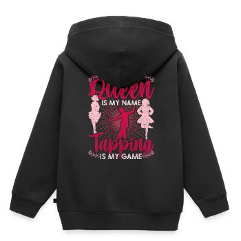 Danseur de claquettes Stepper Danse à claquettes - Sweat Premium à capuche enfant bio - noir - Dos - AI Model Kid Male (0cm)