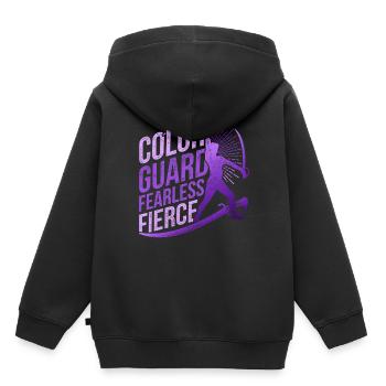 Garde de couleur Intrépide Féroce - Sweat Premium à capuche enfant bio - noir - Dos - AI Model Kid Male (0cm)