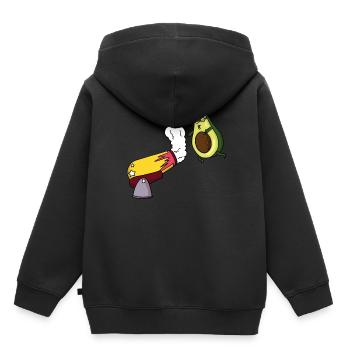 Avocado Circus Cannon - Kids Premium Organic Hoodie - black - Back - AI Model Kid Male (0cm)