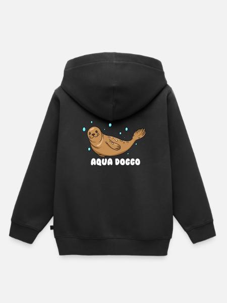Aqua Doggo - Kinder Premium Organic Hoodie - Schwarz