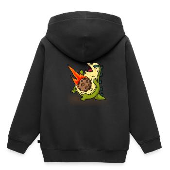 Earth Strike Big Bang Dino Design - Sweat Premium à capuche enfant bio - noir - Dos - AI Model Kid Male (0cm)