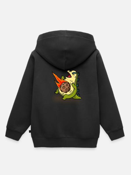 Earth Strike Urknall Dino Design - Kinder Premium Organic Hoodie - Schwarz