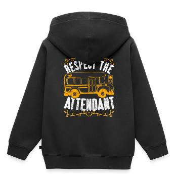 School bus driver School bus attendant - Kids Premium Organic Hoodie - black - Back - AI Model Kid Male (0cm)