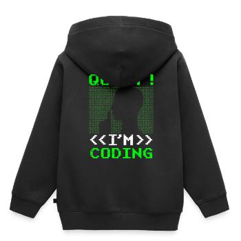 Programmation Silent I Programmation Codeur Programmation - Sweat Premium à capuche enfant bio - noir - Dos - AI Model Kid Male (0cm)
