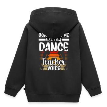 Mon professeur de danse Voix Professeur de danse École de danse - Sweat Premium à capuche enfant bio - noir - Dos - AI Model Kid Male (0cm)