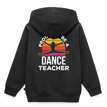 Fier d’être professeur de danse Cours de danse École de danse - Sweat Premium à capuche enfant bio - noir - Dos - AI Model Kid Male (0cm)
