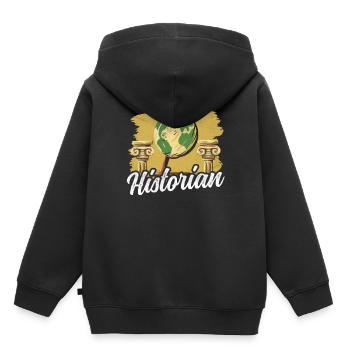 Historien Histoire Professeur d’histoire Histoire - Sweat Premium à capuche enfant bio - noir - Dos - AI Model Kid Male (0cm)