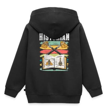 Historien Histoire Professeur d’histoire - Sweat Premium à capuche enfant bio - noir - Dos - AI Model Kid Male (0cm)