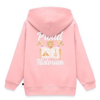 Fier historien Histoire - Sweat Premium à capuche enfant bio - rose - Dos - AI Model Kid Female (0cm)
