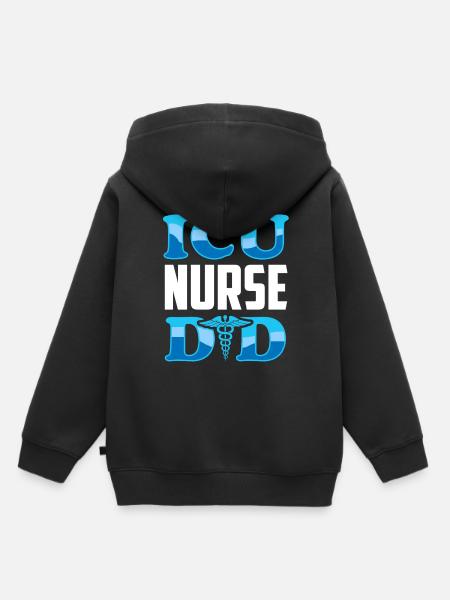 Intensivkrankenschwester Papa Intensivpflege - Kinder Premium Organic Hoodie - Schwarz