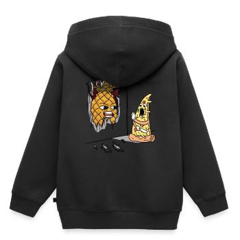 Hier ist die Ananas - Kinder Premium Organic Hoodie - Schwarz - Hinten - AI Model Kid Male (0cm)