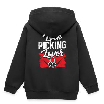 Lock Picking Liebhaber Knacker Schloss Knacken - Kinder Premium Organic Hoodie - Schwarz - Hinten - AI Model Kid Male (0cm)