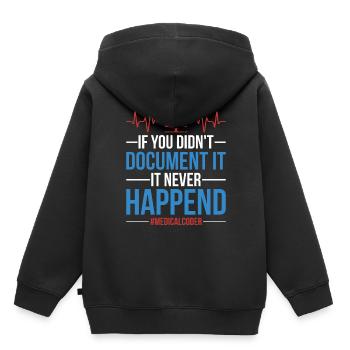 Spécialiste du codage - Sweat Premium à capuche enfant bio - noir - Dos - AI Model Kid Male (0cm)