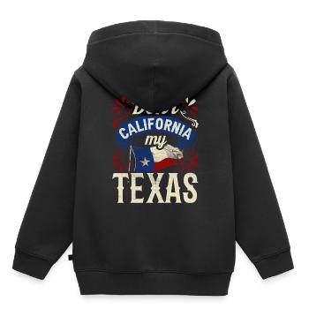 Californie Texas Texan Pride Dictons texans - Sweat Premium à capuche enfant bio - noir - Dos - AI Model Kid Male (0cm)