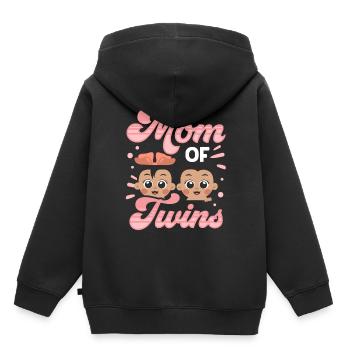 Mutter Von Zwillingen Zwillinge Zwilling Humor - Kinder Premium Organic Hoodie - Schwarz - Hinten - AI Model Kid Male (0cm)