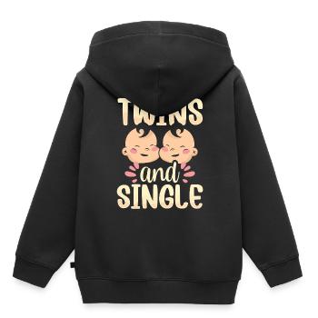 Gémeaux et humour sarcastique unique Gémeaux - Sweat Premium à capuche enfant bio - noir - Dos - AI Model Kid Male (0cm)