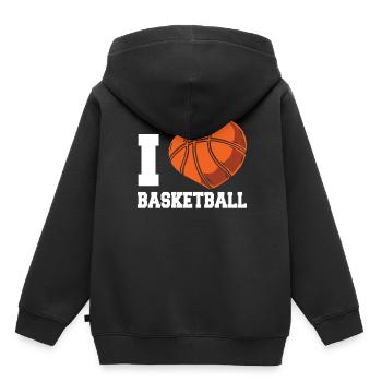 Ich Liebe Basketball Team Basketballspieler - Kinder Premium Organic Hoodie - Schwarz - Hinten - AI Model Kid Male (0cm)