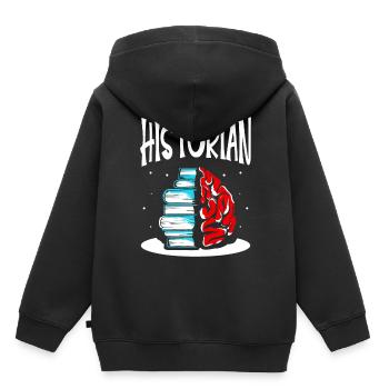 Historien Histoire Professeur d’histoire Histoire - Sweat Premium à capuche enfant bio - noir - Dos - AI Model Kid Male (0cm)