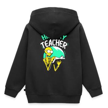 Professeur d’histoire Professeur d’histoire Profession de professeur - Sweat Premium à capuche enfant bio - noir - Dos - AI Model Kid Male (0cm)