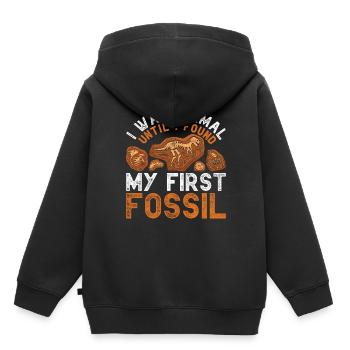 Paléontologie Paléontologue - Sweat Premium à capuche enfant bio - noir - Dos - AI Model Kid Male (0cm)