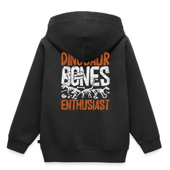 Paléontologie Os de dinosaures Enthausiast - Sweat Premium à capuche enfant bio - noir - Dos - AI Model Kid Male (0cm)