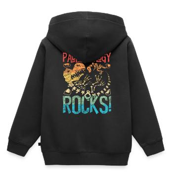 Paléontologie Rocks Paléontologie Paléontologue - Sweat Premium à capuche enfant bio - noir - Dos - AI Model Kid Male (0cm)