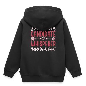 Responsable RH Responsable Ressources Humaines Responsable Candidat Whisperer - Sweat Premium à capuche enfant bio - noir - Dos - AI Model Kid Male (0cm)